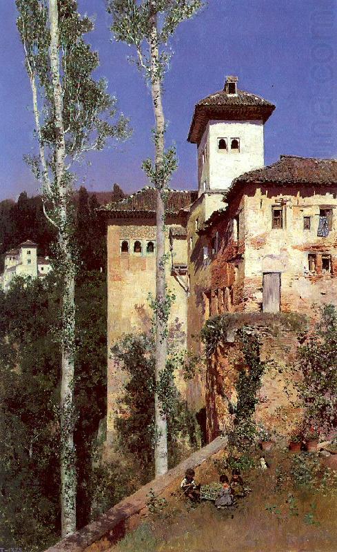 Ortega, Martin Rico y The Ladies' Tower in the Alhambra, Granada china oil painting image